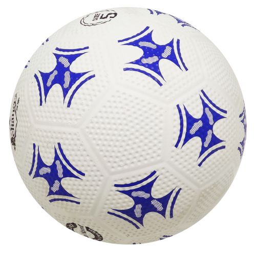 Мяч футбольний BT-FB-0306  білий з блакитним фото