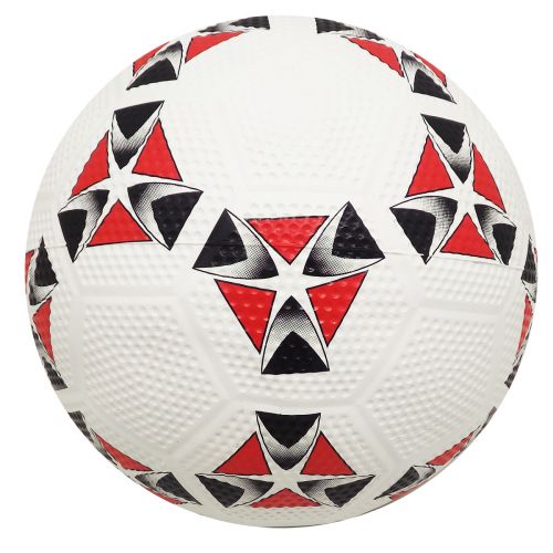 Мяч футбольний BT-FB-0306 білий з червоним фото