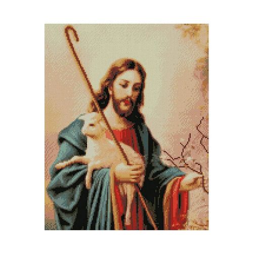 Алмазна мозаїка "Добрий пастир" 40х50 см  мініатюра фото 1