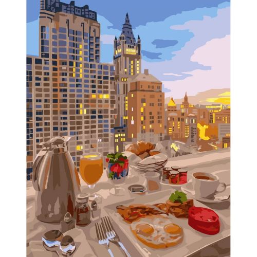 Картина за номерами "Сніданок у Нью-Йорку" фото
