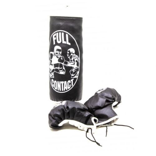Детский набор "Боксерская груша с перчатками", черный фото