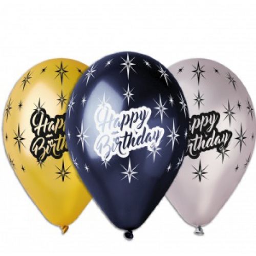 Набор латексных шариков "Happy Birthday", 50 шт фото