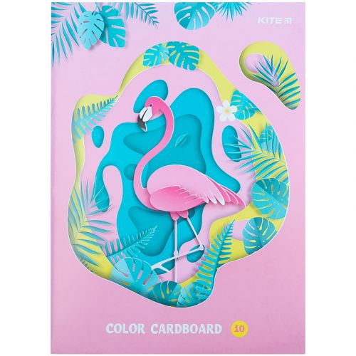 Набор цветного картона "Фламинго", 10 листов фото