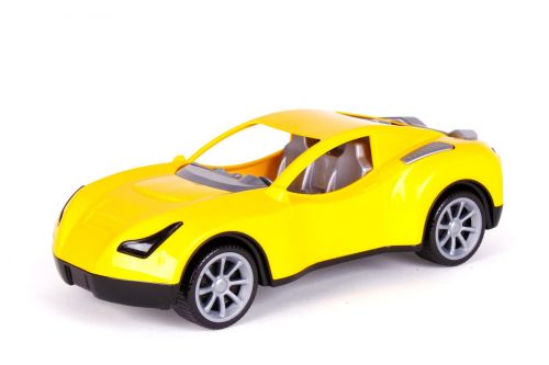 Уценка.  Машинка пластиковая "Спорткар" (желтая) - Розбитий кузов фото