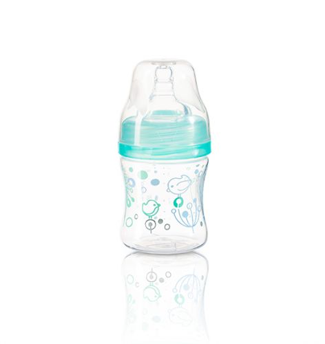 Пляшка антиколікова з широким отвором (Бірюзовий) 120 мл.  (0+) "BabyOno" фото
