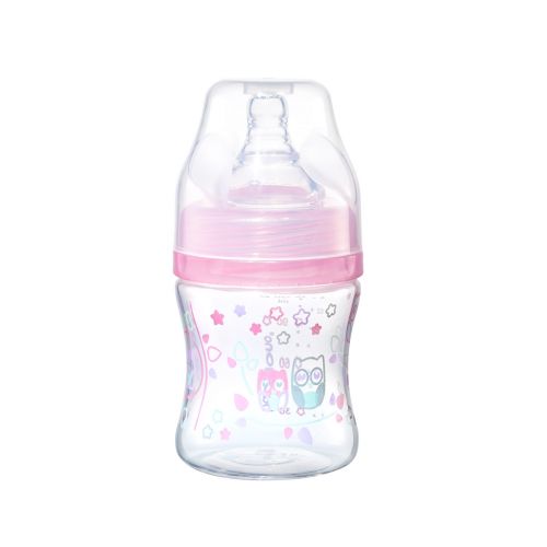 Пляшка антиколікова з широким отвором (Рожевий) 120 мл.  (0+) "BabyOno" фото
