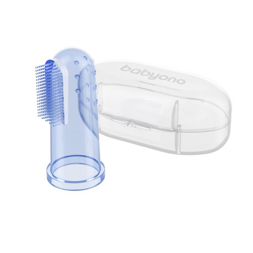 Зубна щіточка з масажом для ясен (Блакитний) "BabyOno" фото
