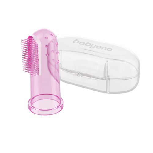 Зубна щіточка з масажом для ясен (Рожевий) "BabyOno" фото