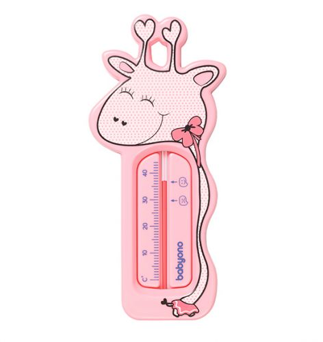 Термометр для воды "Жираф", розовый фото