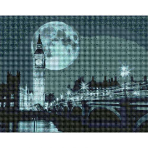 Алмазна мозаїка "Ніч у Лондоні" 40х50см фото