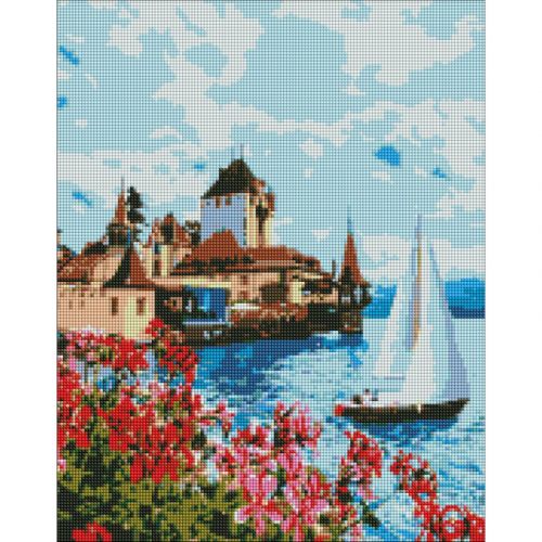 Алмазна мозаїка "Яскрава Швейцарія" 40х50см фото