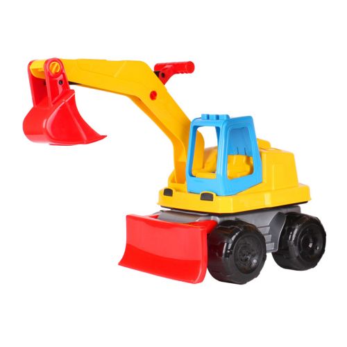 Екскаватор пластиковий (жовто-синій)  мініатюра фото 1