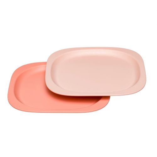 Тарелочка для кормления "Зеленая серия", розовая фото