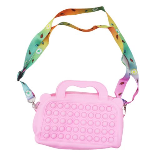 Силиконовая сумочка "Pop IT", розовая фото