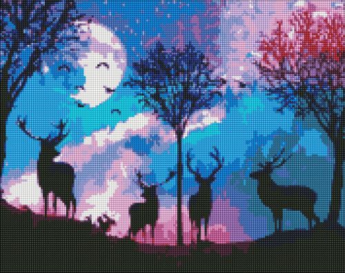 Алмазная мозаика "Сказочный лес" 40х50см фото