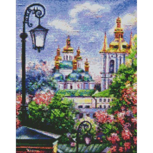 Алмазная мозаика "Киев златоверхий весной" 40х50см фото