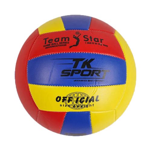 Мяч волейбольный D-21 см сине-красный фото