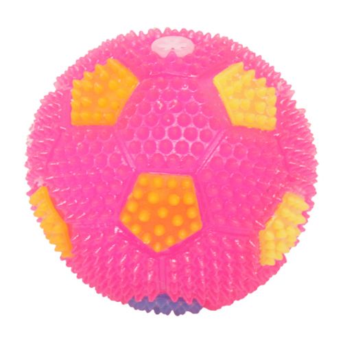 Мячик с шипами "Футбольный", малиновый фото