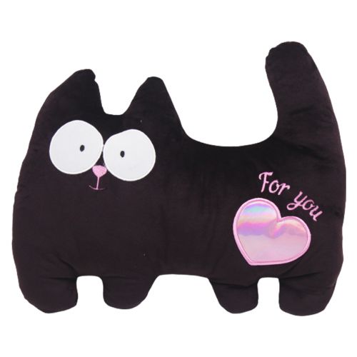 Мягкая игрушка "Котик Лапочка", черный фото