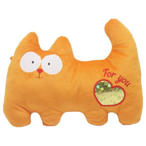 Мягкая игрушка "Котик Лапочка", оранжевый фото