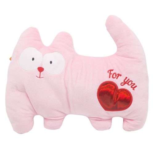 М'яка іграшка "Котик Лапочка", рожевий  мініатюра фото 1