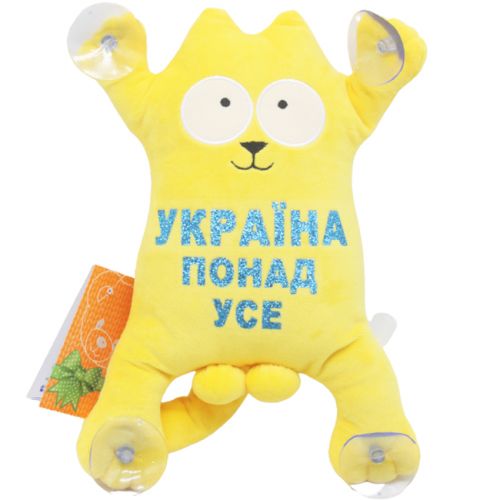М'яка іграшка "Кіт Саймон: Україна понад усе" на присосках фото