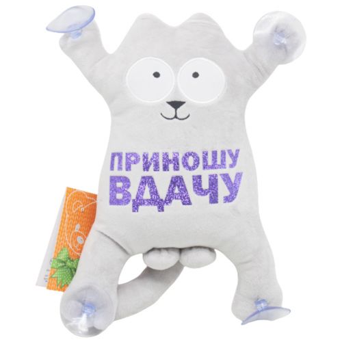 М'яка іграшка "Кіт Саймон: Приношу вдачу" на присосках  мініатюра фото 1