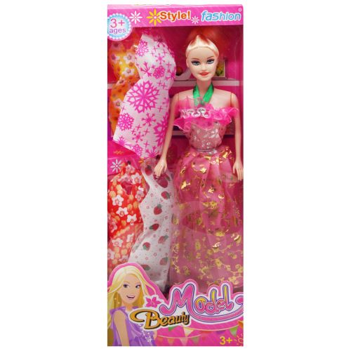 Кукла с нарядами "Model" в розовом (вид 3) фото