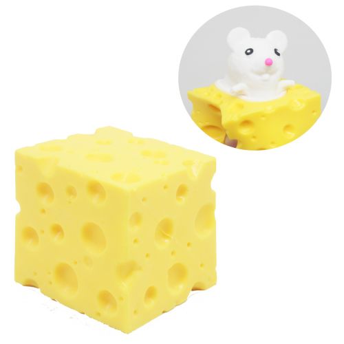 Антистрес "Мишка в сирі", білий фото
