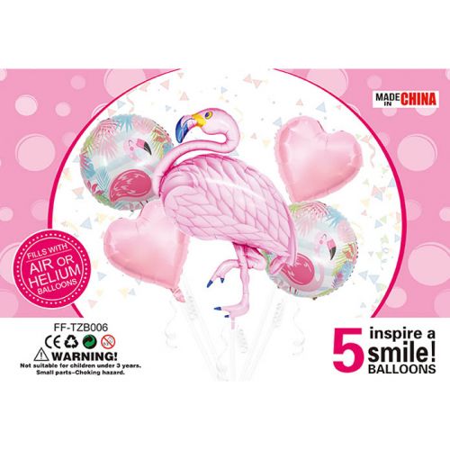Набір надувних кульок "Фламінго", рожевий фото