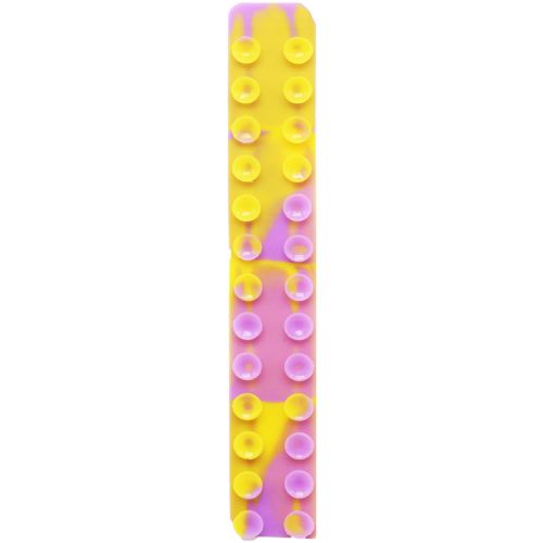 Іграшка-антистрес "Сквідопоп", 25 см бузковий + жовтий фото