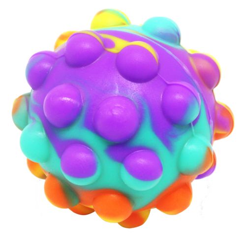 Мячик антистресс "Pop It" со светом, фиолетовый фото
