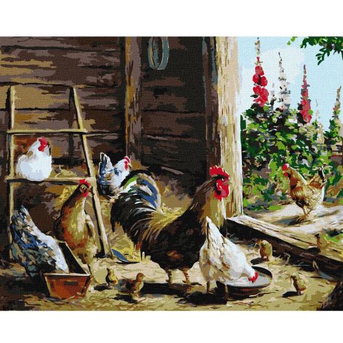 Картина по номерам "Курятник" ★★★★★ картинка Картина по номерам "Курятник" ★★★★★ фото