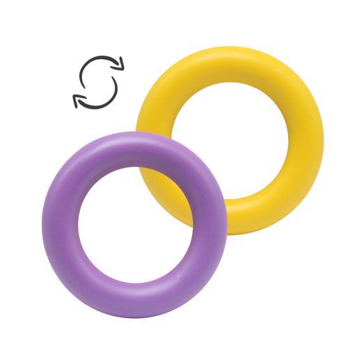 Брязкальце "Кільце", жовто-фіолетовий фото