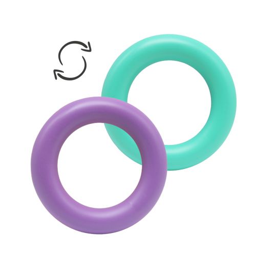 Погремушка "Кольцо", фиолетово-бирюзовый фото
