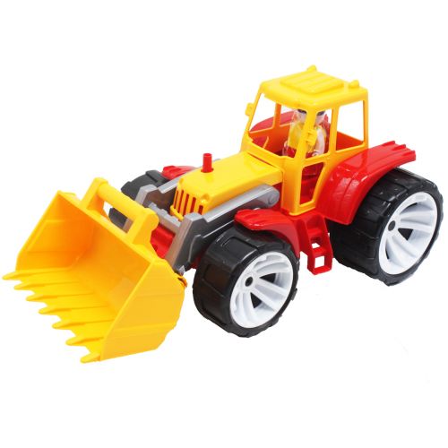 Пластиковая игрушка "Трактор", желтый фото