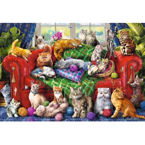 Пазлы "Котята на диване", 1500 элементов фото