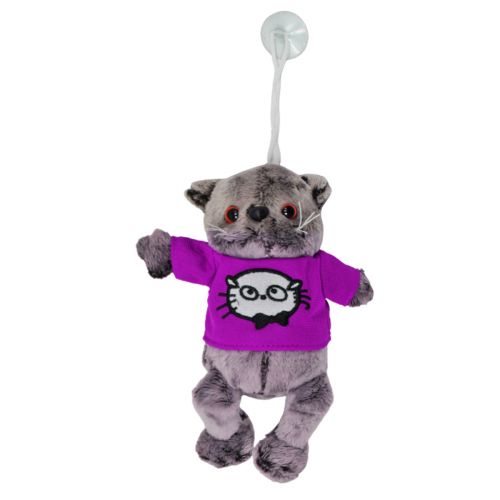 М'яка іграшка "Кіт Басик" у фіолетовому фото