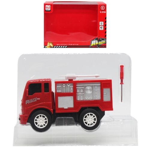 Інерційна пожежна машина, червоно-біла фото