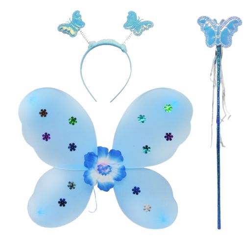 Набор аксессуаров "Крылья бабочки", голубой фото