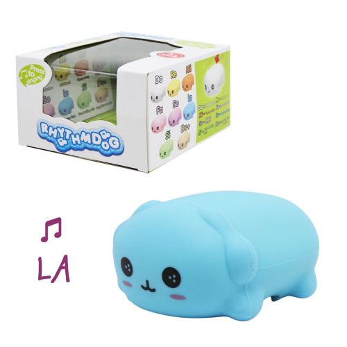 Музыкальная игрушка "Песик", голубой фото