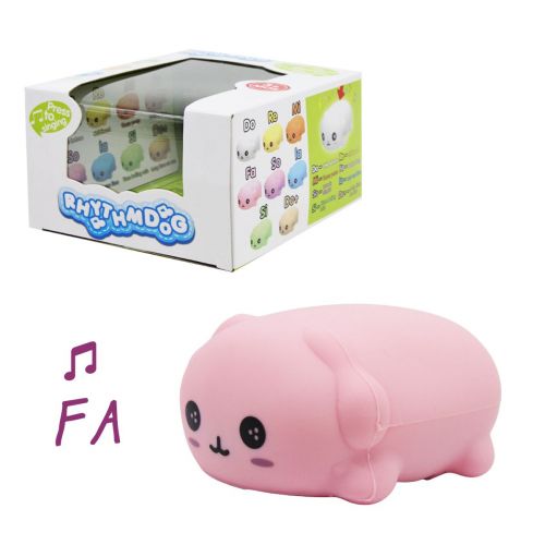 Музыкальная игрушка "Песик", розовый фото