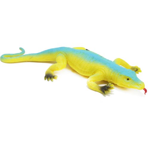 Резиновая ящерица сине-желтая антистресс фото