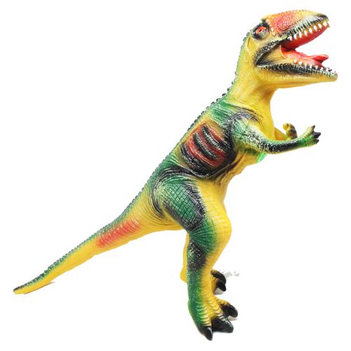 Динозавр резиновый "Велоцераптор", желтый фото