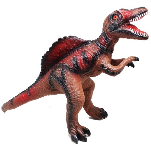 Динозавр резиновый "Тиранозавр", коричневый фото
