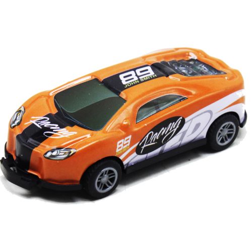 Машинка "Crash Racing" на планшете, оранжевая фото