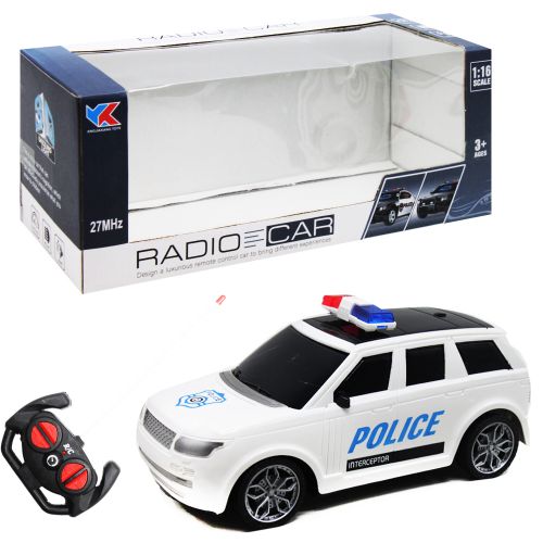 Машина на радіокеруванні поліцейська біла фото