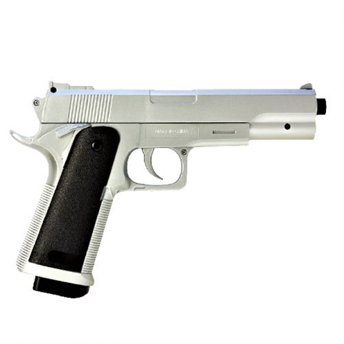 Страйкбольний пістолет Colt25 Колір сталі на пульках фото