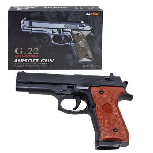 Страйкбольний пістолет "Galaxy Beretta G22", металевий фото