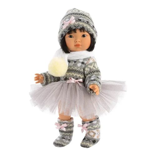 Лялька Llorens Lu, азіатка, в теплому одягу фото